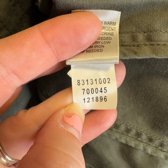 J. Jill Women’s Green Utility Jacket Three-Quarter Sleeves Size 6 - Picture 11 of 15